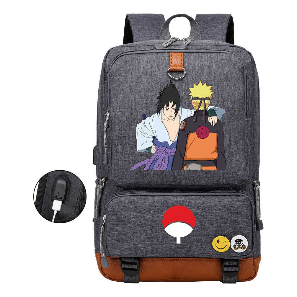 Printed Usb Youth Student Backpack For Leisure Travel Backpack
