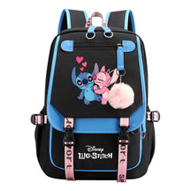Interstellar Baby Stitch Usb Backpack For Boys And Girls Casual Woven Strap Flip Backpack