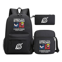 Anime Naruto Starry Sky Student School Bag Three Piece Set Backpack Set