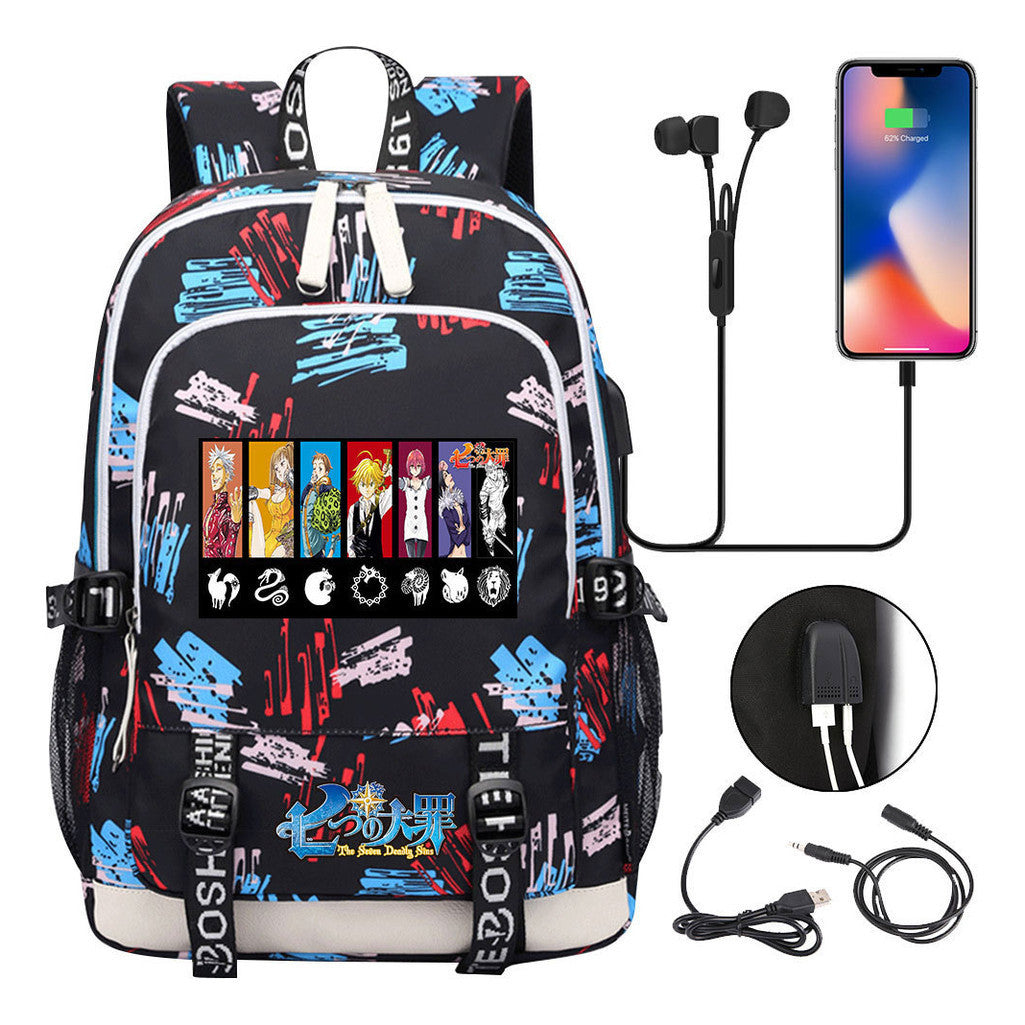 Junior Student Backpack Usb Leisure Backpack For Boys And Girls