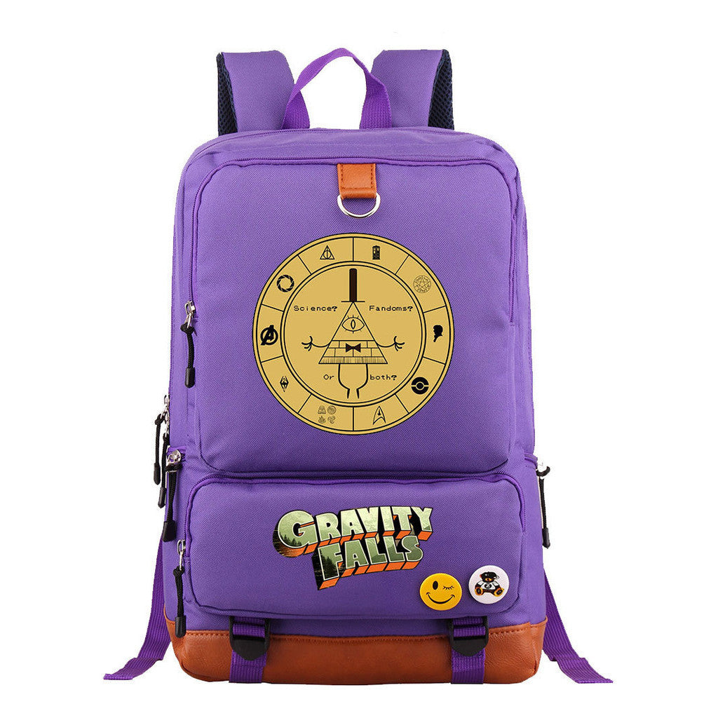Strange Town Youth Student School Bag Large Capacity Travel Bag Men's And Women's Backpack