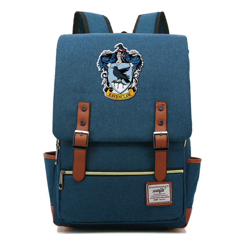 School Of Witchcraft And Wizardry Printed Student School Bag Casual Belt Buckle Classic Backpack