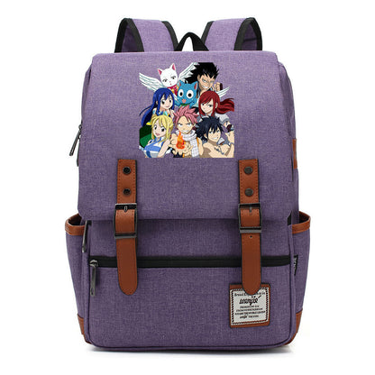Printed Teenage Student Backpack For Men And Women With Casual Belt Buckle Classic Backpack 38*27*12.5cm