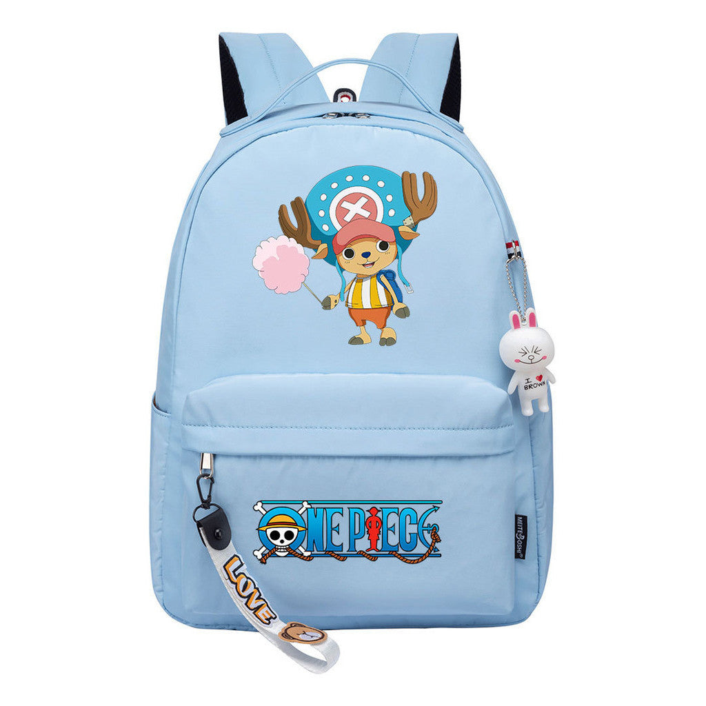 Cartoon Cartoon One Piece Luffy Schoolbag Leisure Bag Girls Backpack