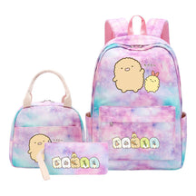 Game Corner Biology Youth Student Girls School Bag Lunch Bag Three Piece Set Backpack Set