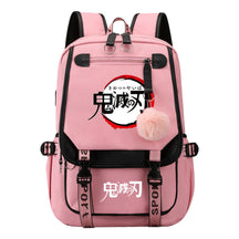 Comic Cartoon Fashion Usb Student Backpack Casual Woven Flap Backpack