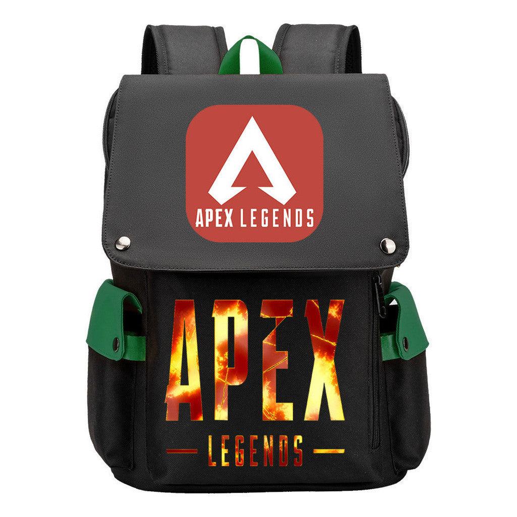 Apex Hero Print Usb Charging Cap Headpiece Student Backpack Leisure Backpack