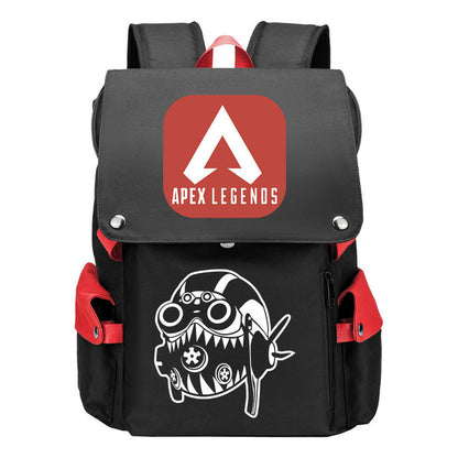Apex Hero Print Usb Charging Head Youth School Bag Casual Backpack