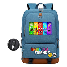 Rainbow Friend Usb Youth School Bag Leisure Travel Backpack