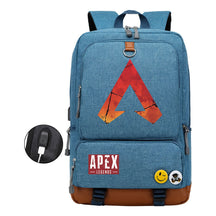 Apex Hero Print Usb Student Backpack For Leisure Travel Backpack