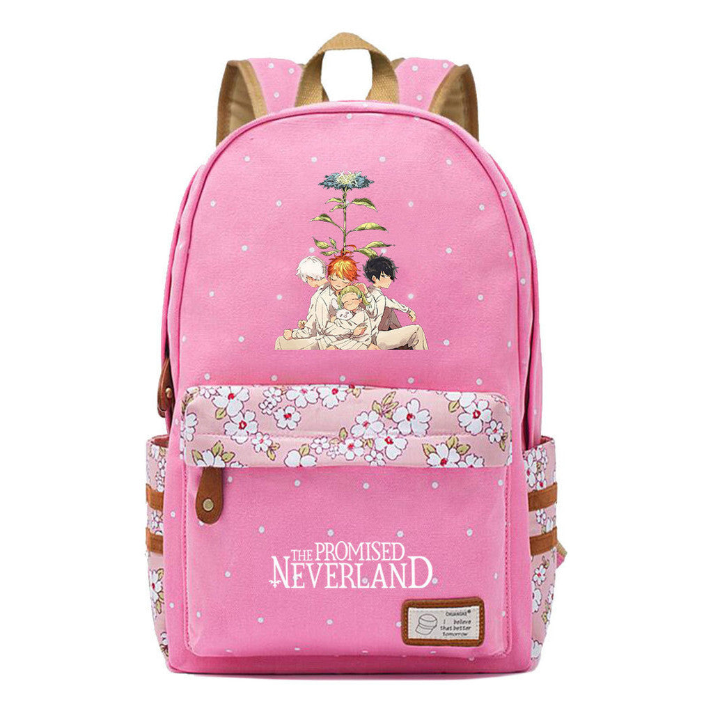 Promised Dream Island Printed Student Backpack, Floral Casual Backpack