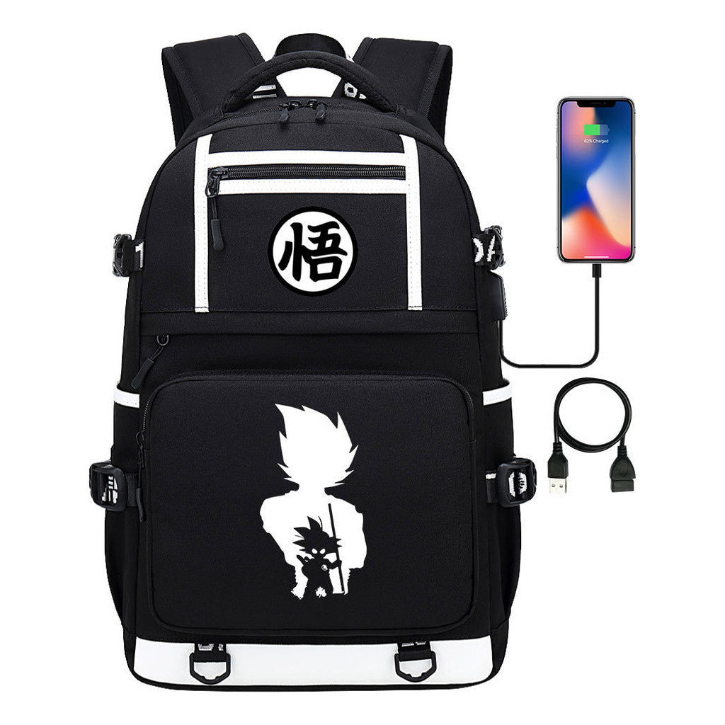 Manga Dragon Ball Usb Youth Student Backpack Men And Women, Backpack Leisure Travel