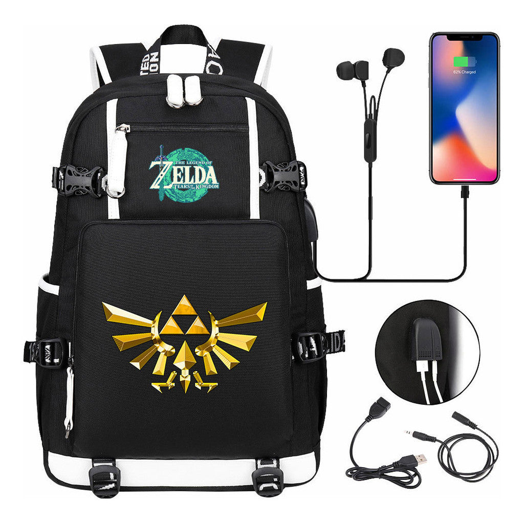 Legend Of Zelda Printed Backpack For Men And Women With Large Capacity Leisure Travel Backpack