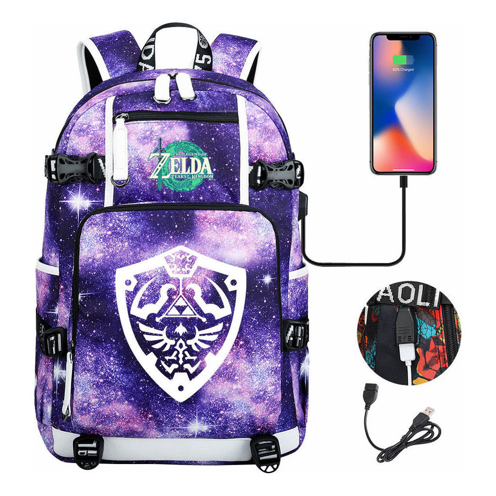 Printed Teenage Student Backpack For Men And Women's Leisure Travel Backpack