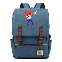 Game Super Mario Youth Student Backpack Usb Casual Backpack