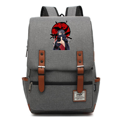 Naruto Printed Student Backpack For Men And Women, Casual Belt Buckle, Classic Backpack