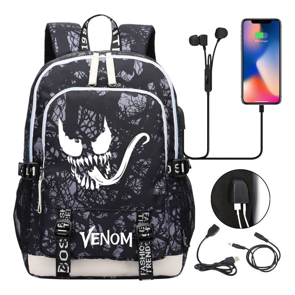 Youth Student Backpack Usb Men's And Women's Leisure Backpack
