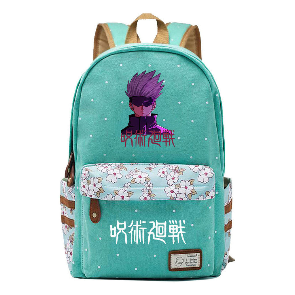 Cartoon Teenage Girl Student Backpack For Men And Women Casual Canvas Backpack