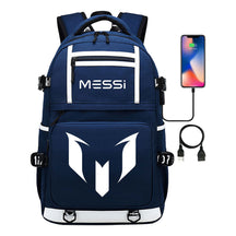 Sports Football Star Printed Usb Youth Student Backpack, Men's And Women's Backpack, Leisure Travel Bag