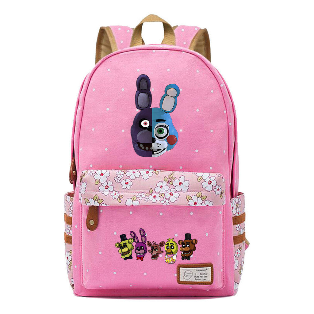 Toy Bear Game Fashion Printed Teenage Girls Student School Bag Men's And Women's Casual Canvas Backpack