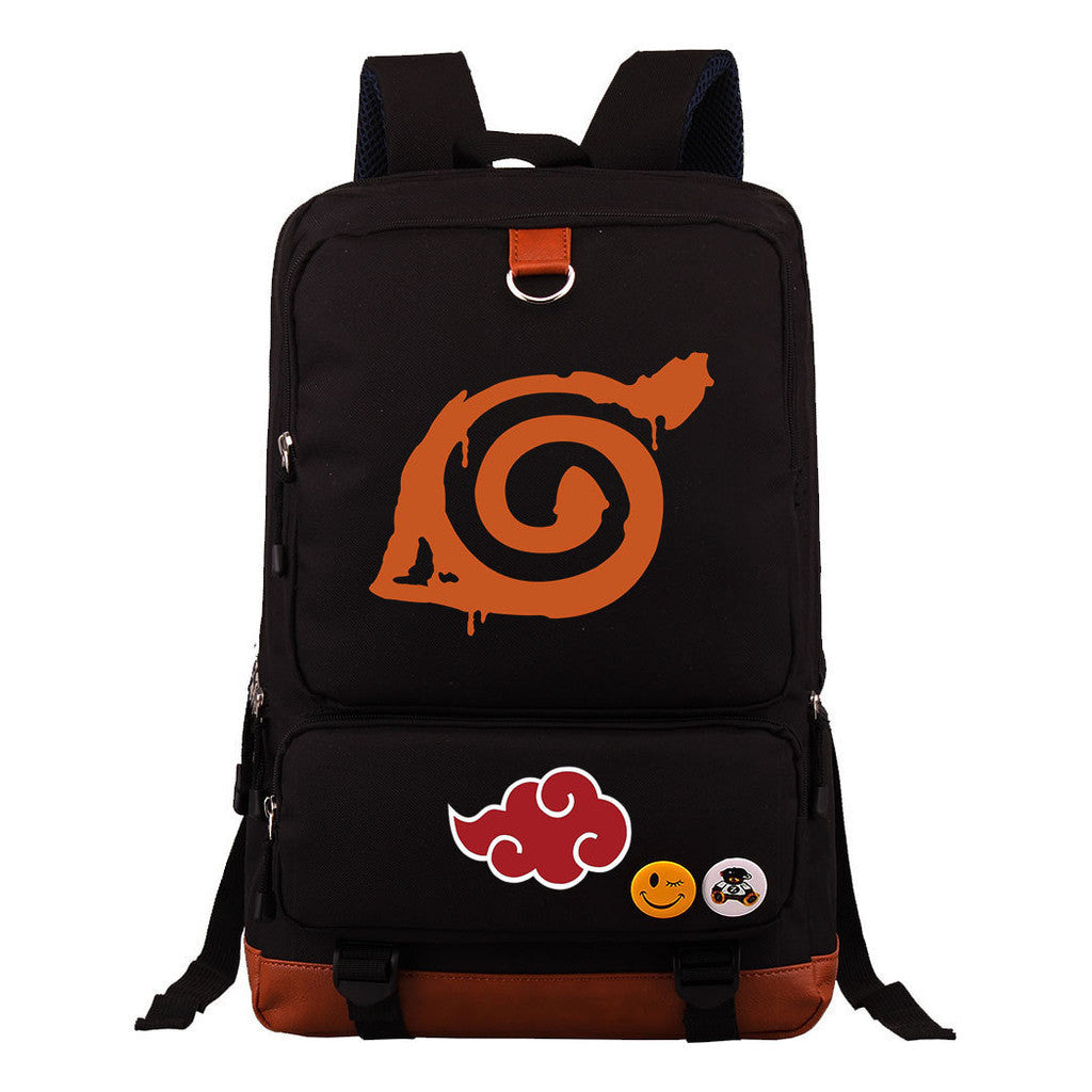 Cartoon Naruto Uchibo Youth Student School Bag Large Capacity Travel Bag Men's And Women's Backpack