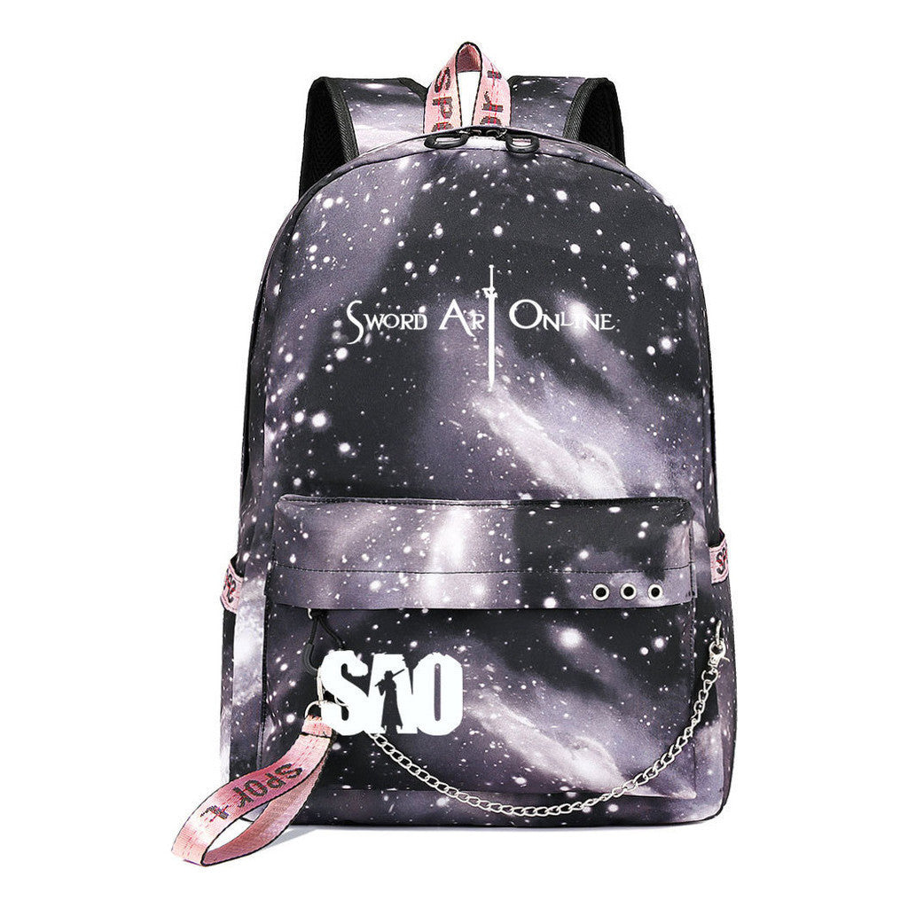 Sword God Domain Printed Usb Youth Student Backpack For Men And Women's Leisure Travel Backpack