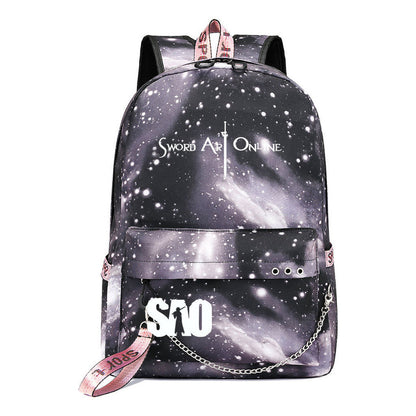 Sword God Domain Printed Usb Youth Student Backpack For Men And Women's Leisure Travel Backpack