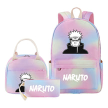 Naruto Student Girl Backpack Lunch Bag Three Piece Set Backpack Set