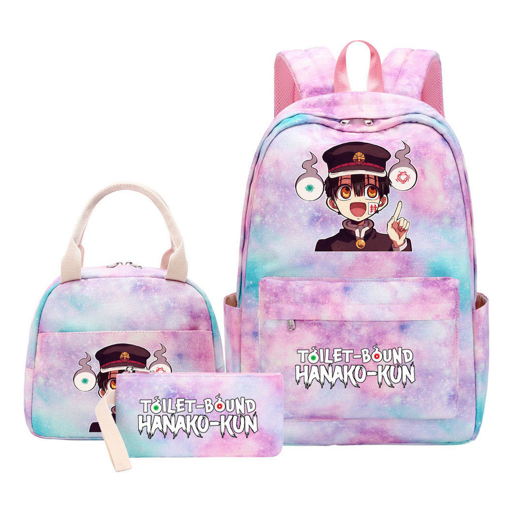 Teenage Student Girl Backpack Lunch Bag Three Piece Set Backpack Set