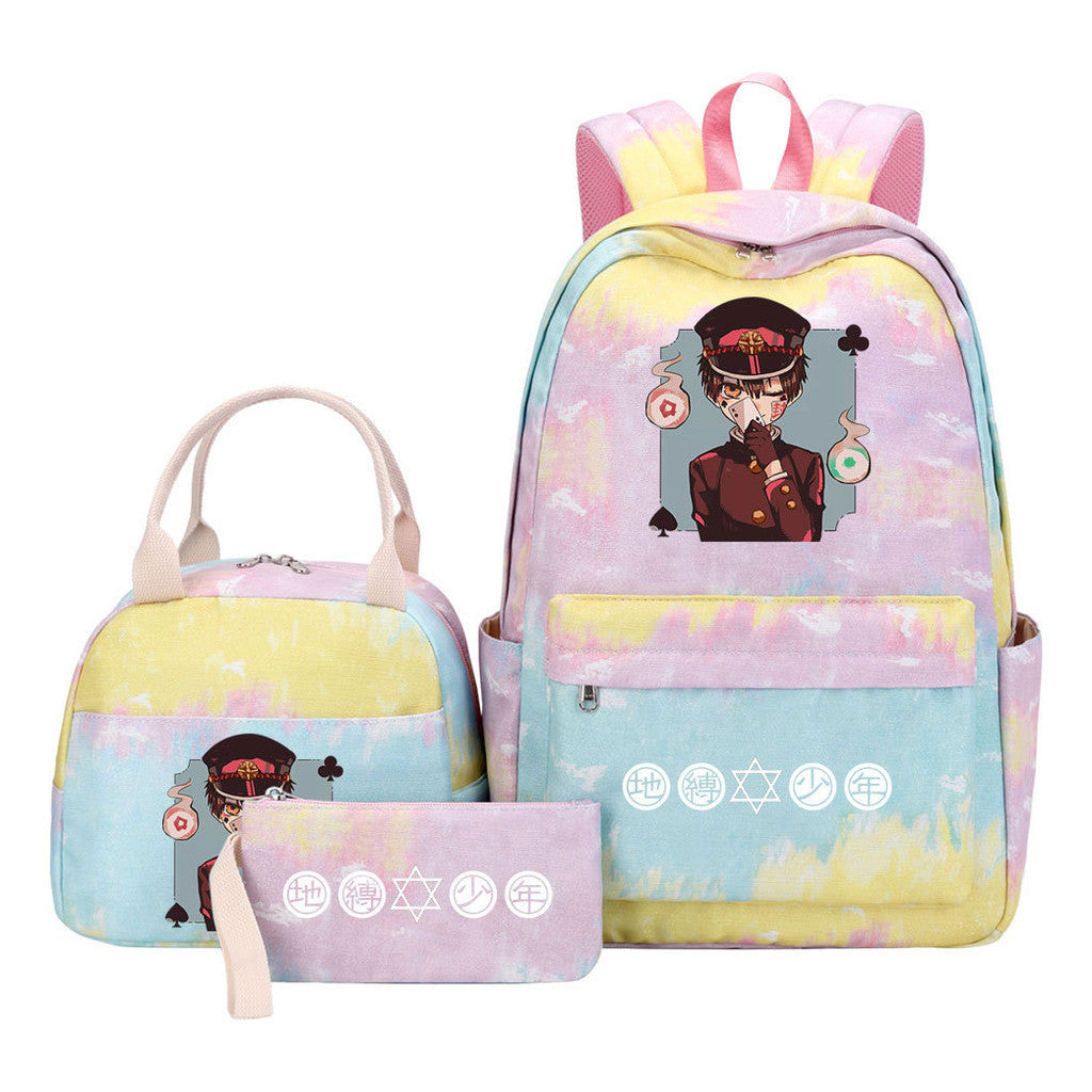 Teenage Student Girl Backpack Lunch Bag Three Piece Set Backpack Set