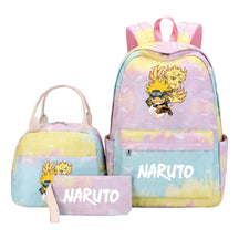 Naruto Teenage Student Girls School Bag Lunch Bag Three Piece Set Backpack Set
