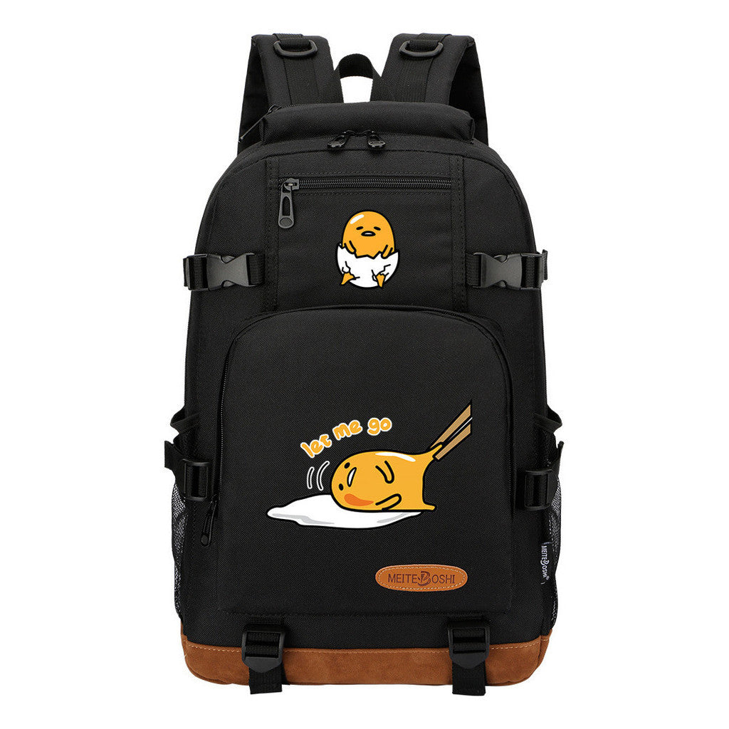 Lazy Egg Teenage Student Backpacks Boys And Girls Backpack