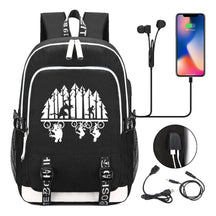 Strange Story Printed Usb Youth Student Backpack For Leisure Travel Backpack