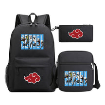 Anime Naruto Starry Sky Youth School Bag Three Piece Set For Boys And Girls Backpack Set