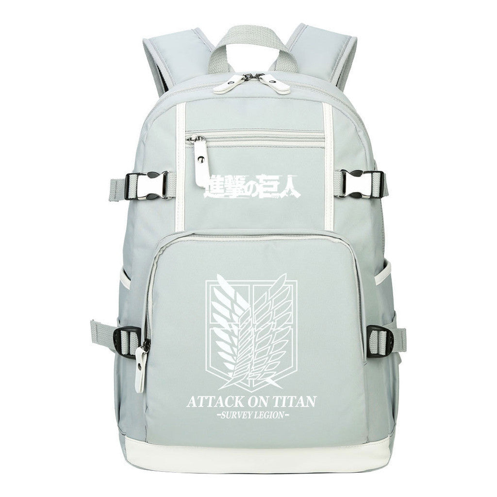Giant Winged Soldier Captain Of Anime Attack Student Backpack, Leisure Travel Backpack