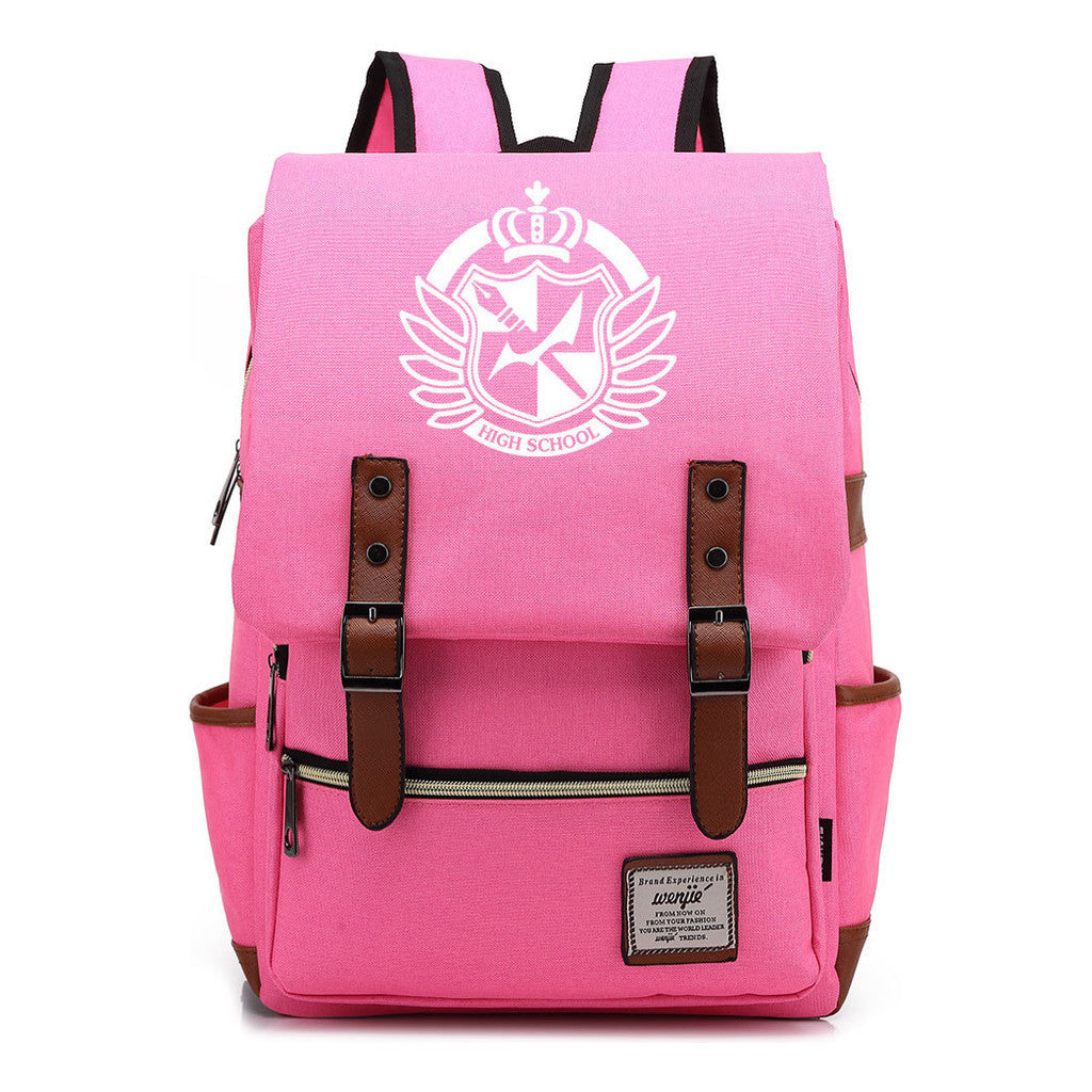 Printed Teenage Student Backpack For Men And Women With Casual Belt Buckle Classic Backpack