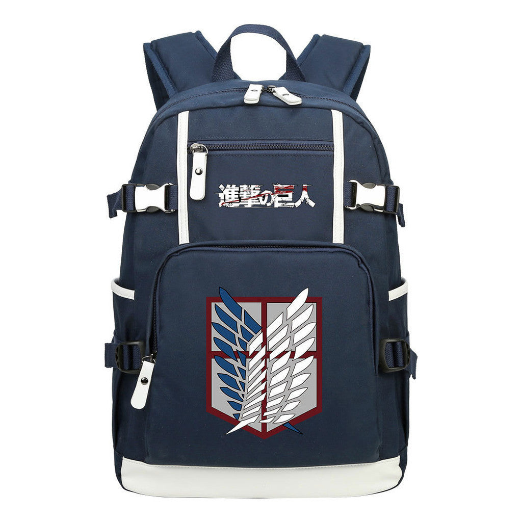Giant Wings Of Cartoon And Anime Attack Student Backpacks, Men's And Women's Backpacks, Leisure Travel Backpacks