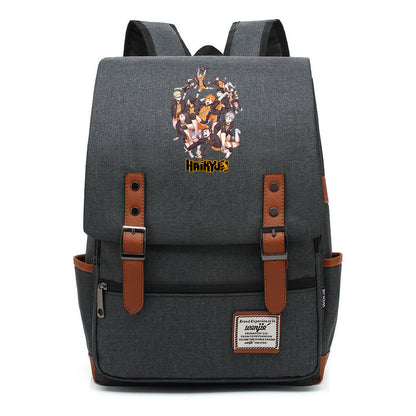 Volleyball Youth Printed Student School Bag Casual Belt Buckle Classic Backpack