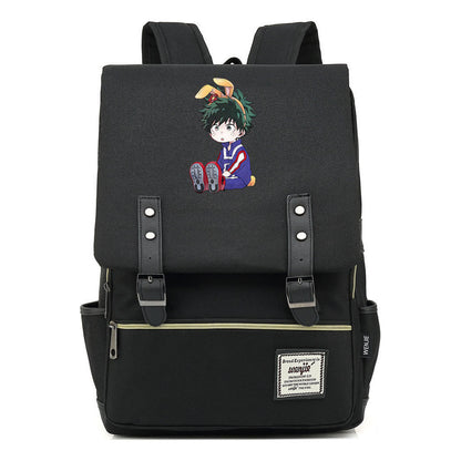 Anime My Heroes Academy Printed Youth School Bag Casual Belt Buckle Classic Backpack