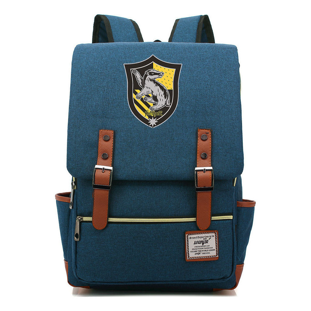 School Of Witchcraft And Wizardry Printed Youth Student School Bag Casual Belt Buckle Classic Backpack