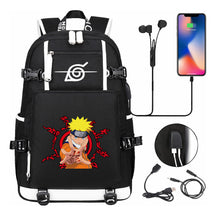 Naruto Print Usb Youth Student Backpack Casual High-capacity Travel Backpack