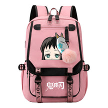 Cartoon Fashion Usb Youth Student Backpack Boy's And Girl's Leisure Ribbon Flip Backpack