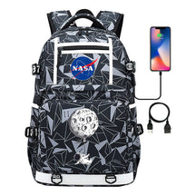 Fashionable Space Printed Usb Student Backpack Backpack Leisure Travel Backpack
