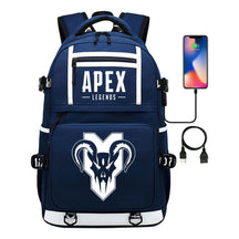 Apex Hero Print Usb Youth School Bag Backpack Leisure Travel Backpack