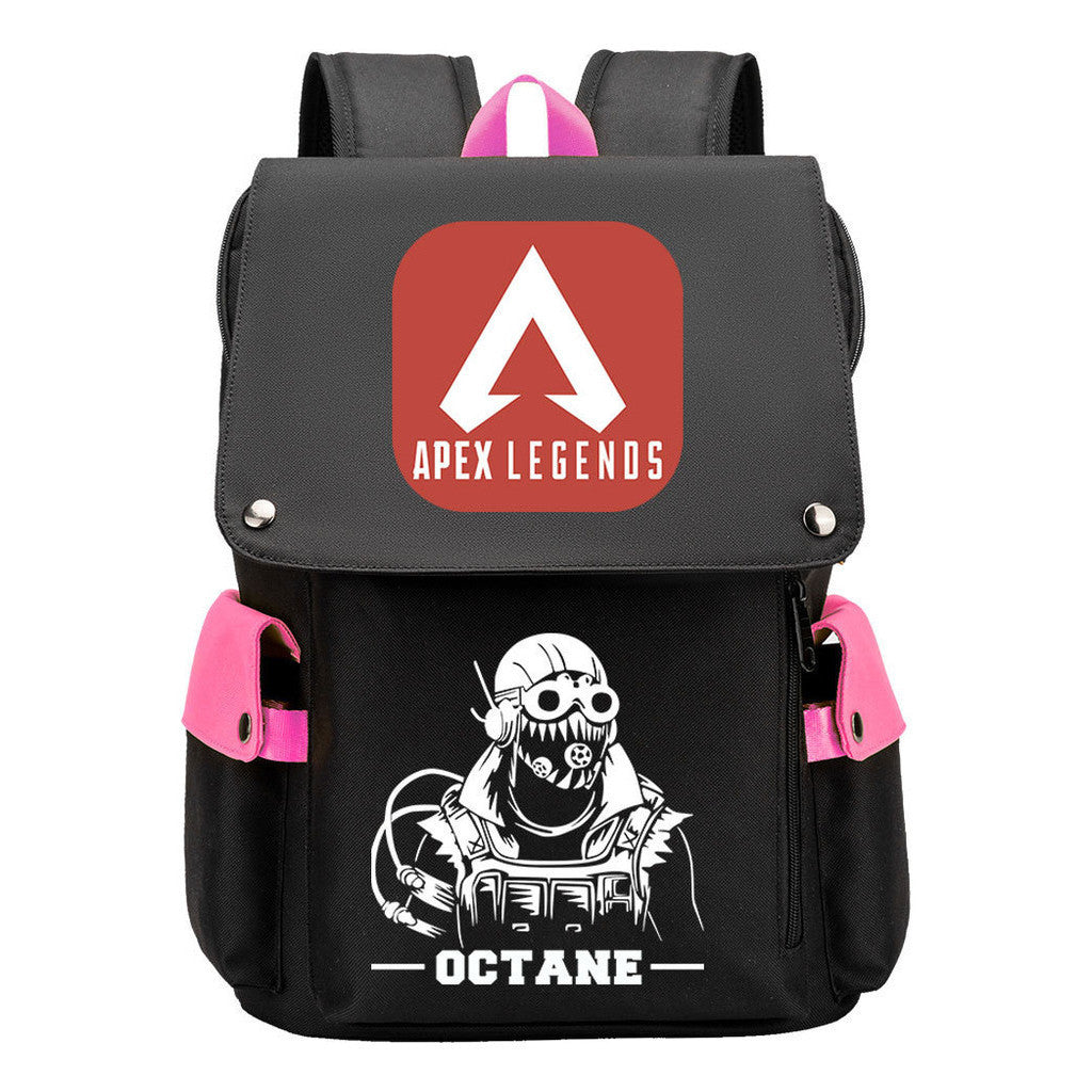 Apex Hero Print Usb Charging Head Youth School Bag Casual Backpack
