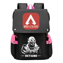 Apex Hero Print Usb Charging Head Youth School Bag Casual Backpack