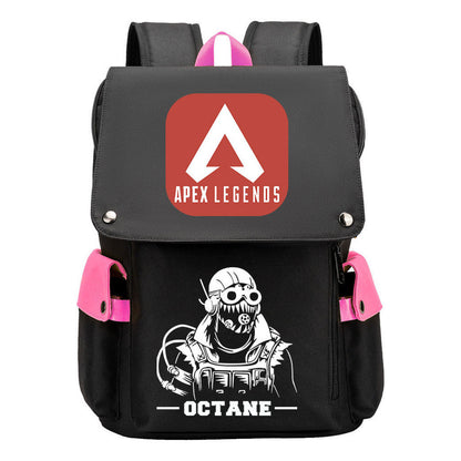 Apex Hero Print Usb Charging Head Youth School Bag Casual Backpack