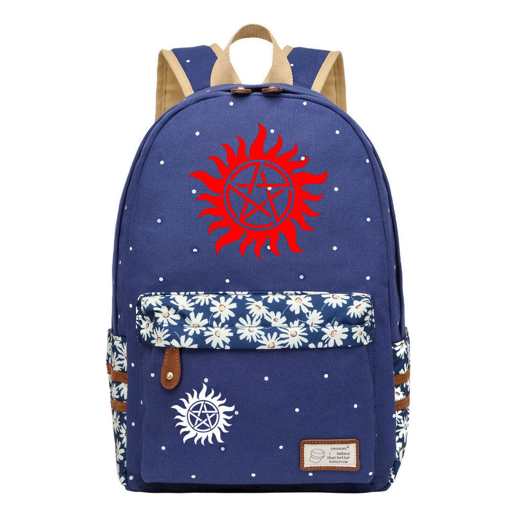 Evil Power Printed Student School Bag Fashion Casual Backpack