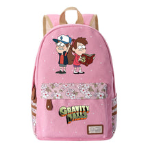 Cartoon, Anime, Bizarre Town, Teenage Student Backpacks, Floral Men's And Women's Backpacks