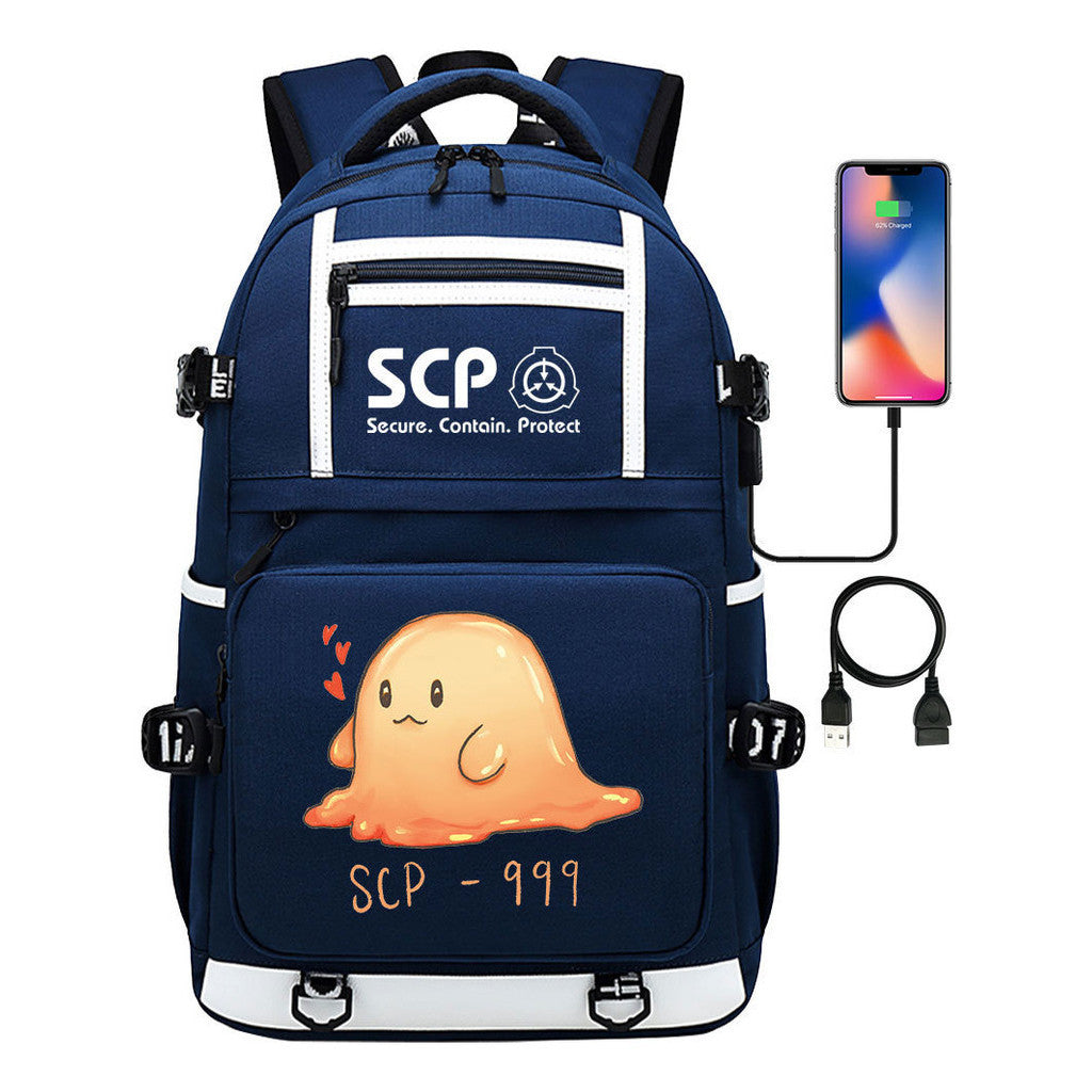 Printed Usb Youth Backpack For Men And Women's Leisure Travel Backpack